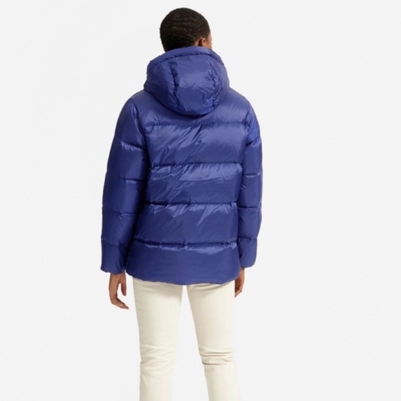 Everlane ReDown Puffy Puff Coat Size Medium Cobalt - Picture 4 of 7